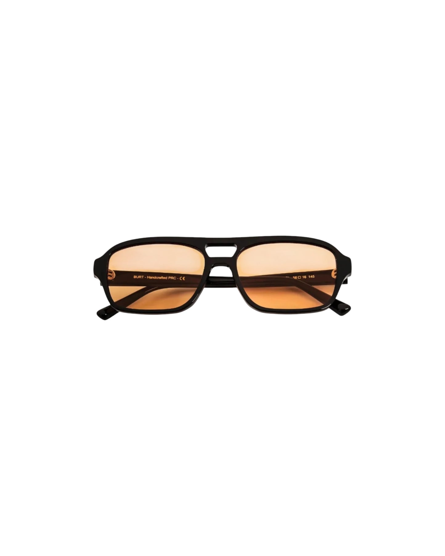 Burt, Geometric sunglasses for men and women orange lens UV400 protection