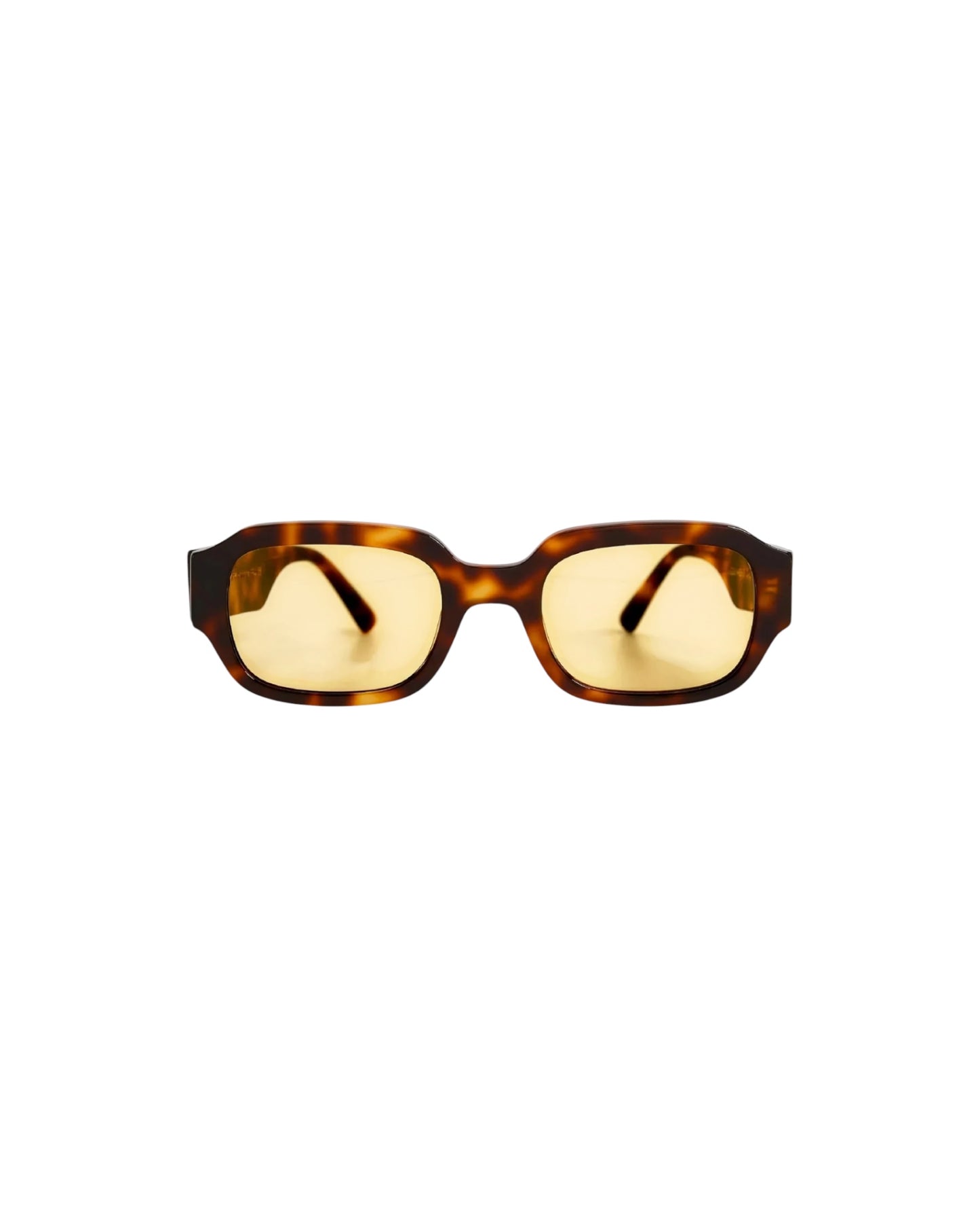 Downey, Rectangular sunglasses for men and women yellow lens UV400 protection