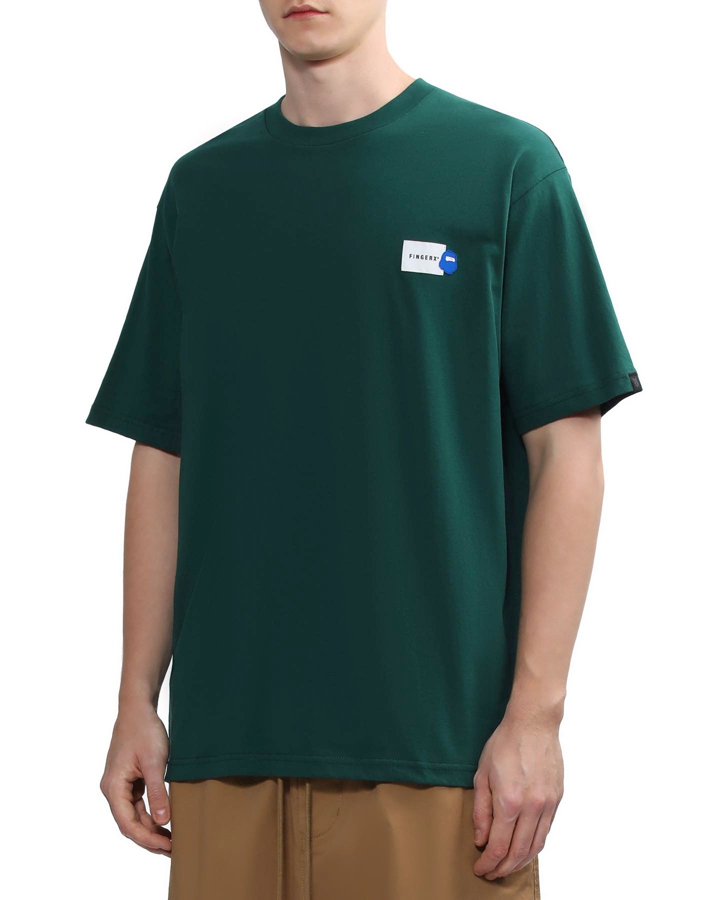 Men's - Relaxed Logo Patch T-shirt in Dark Green