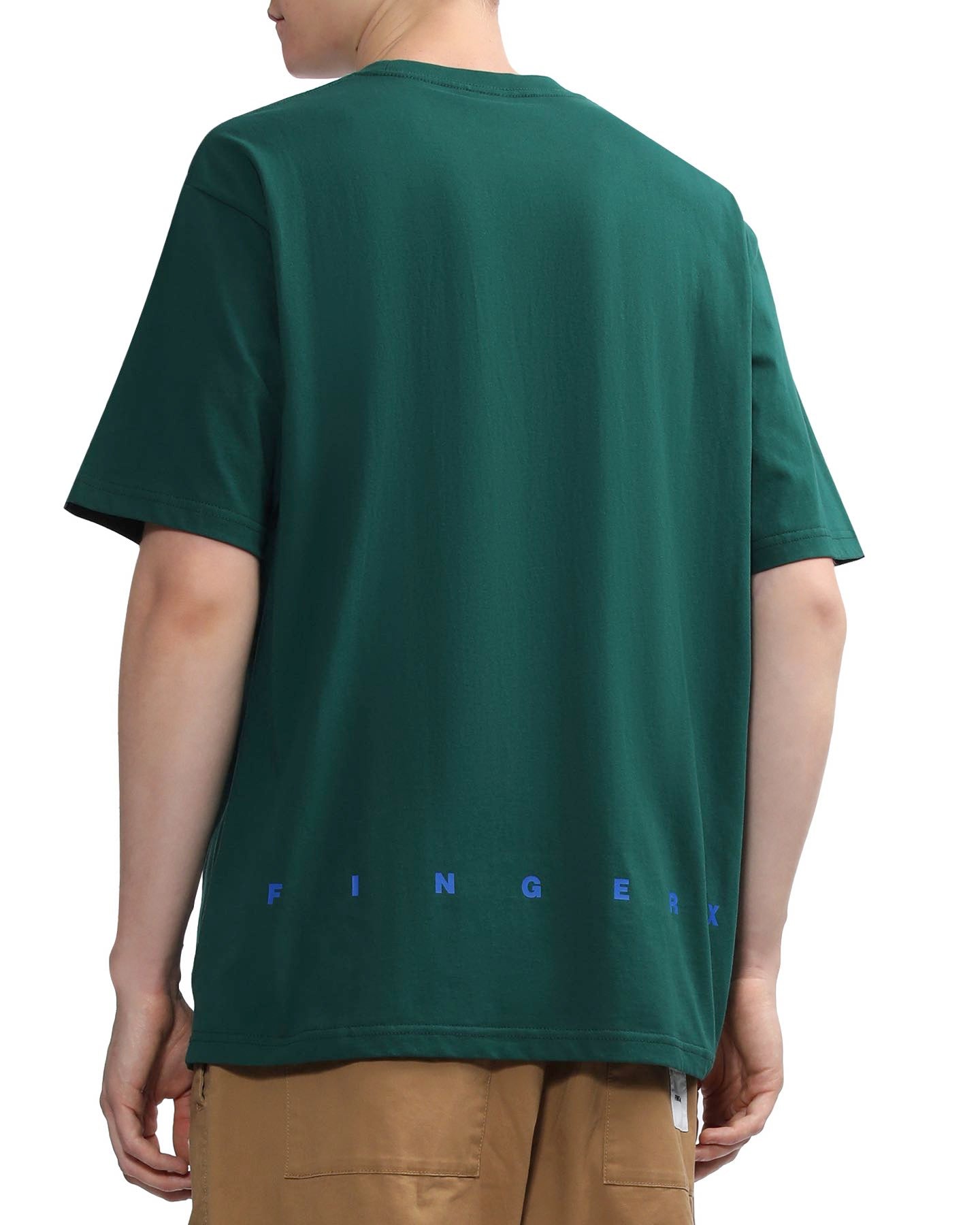 Men's - Relaxed Logo Patch T-shirt in Dark Green