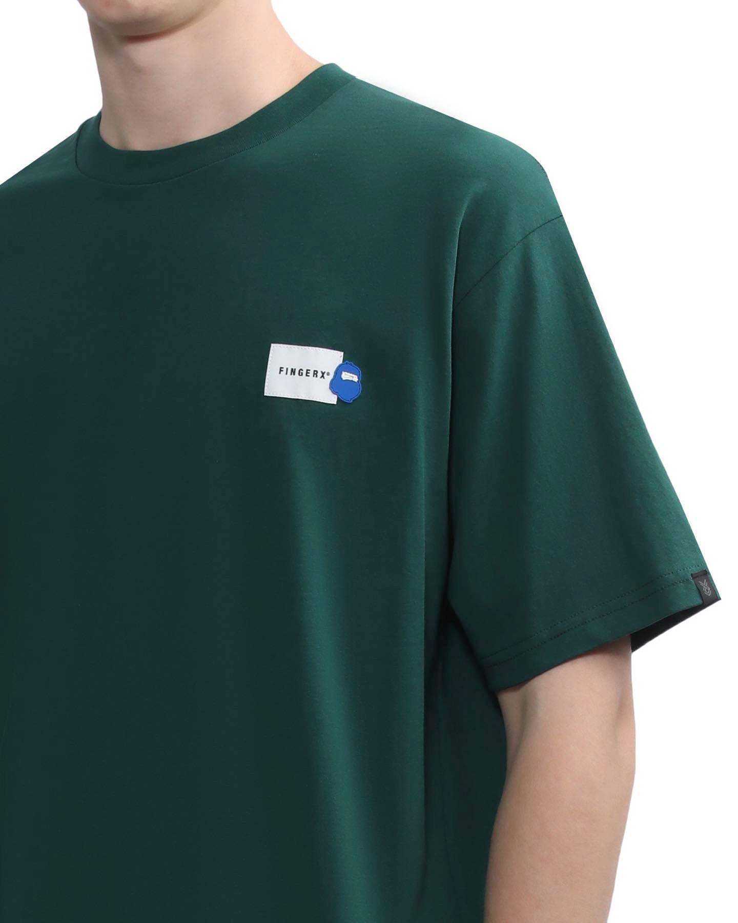 Men's - Relaxed Logo Patch T-shirt in Dark Green