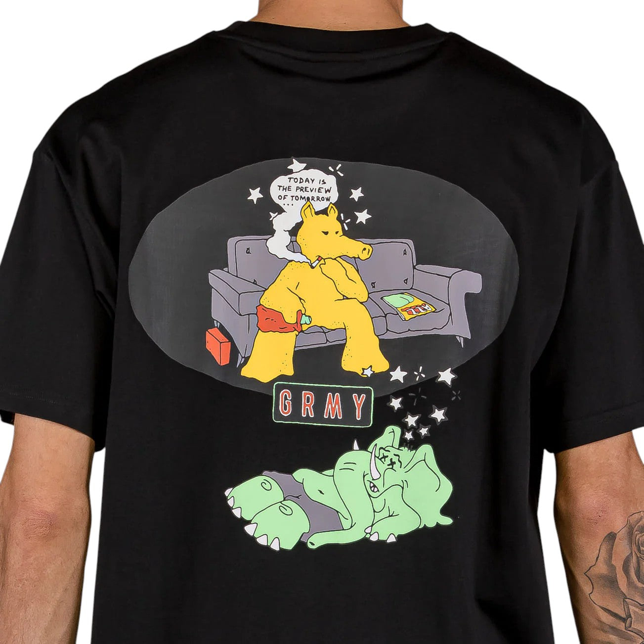 Men The Basic Instinct Regular Tee in Black