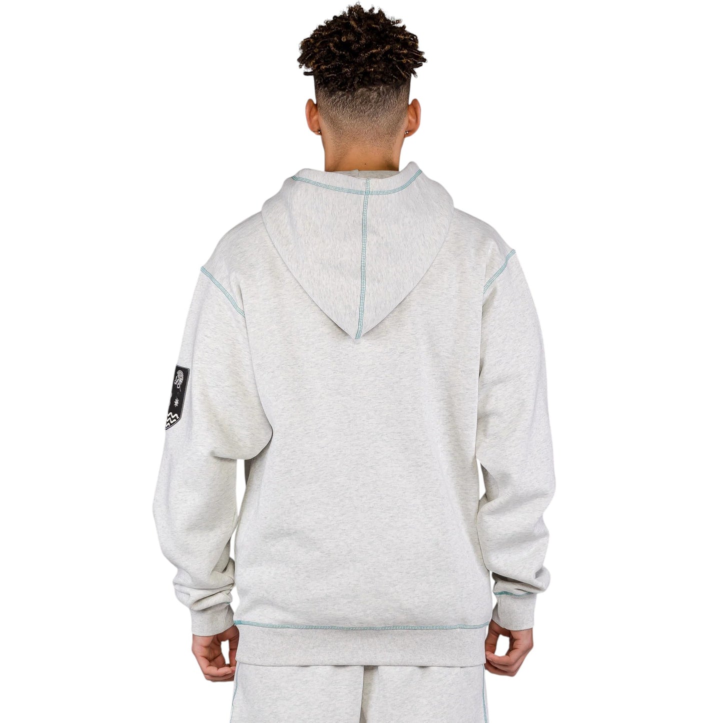 Men Fire Route Vintage Hoodie in Sport Grey