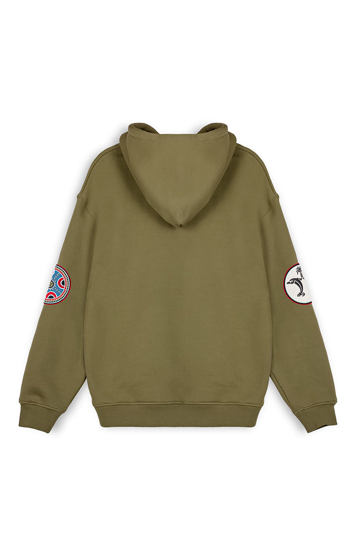 Men The Clout Vintage Hoodie in Khaki