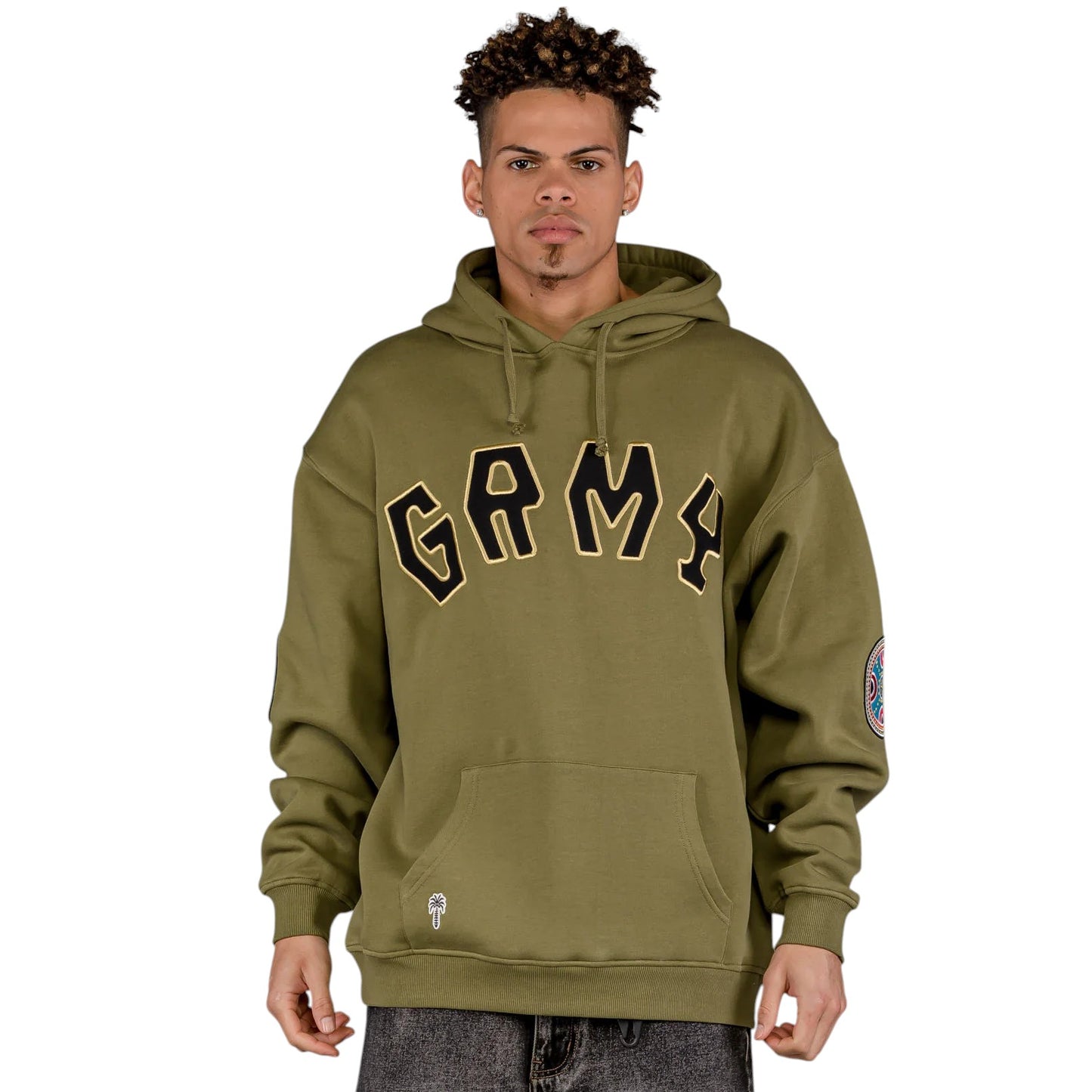 Men The Clout Vintage Hoodie in Khaki