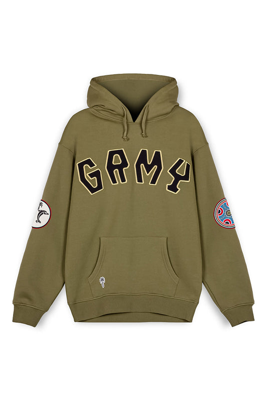 Men The Clout Vintage Hoodie in Khaki