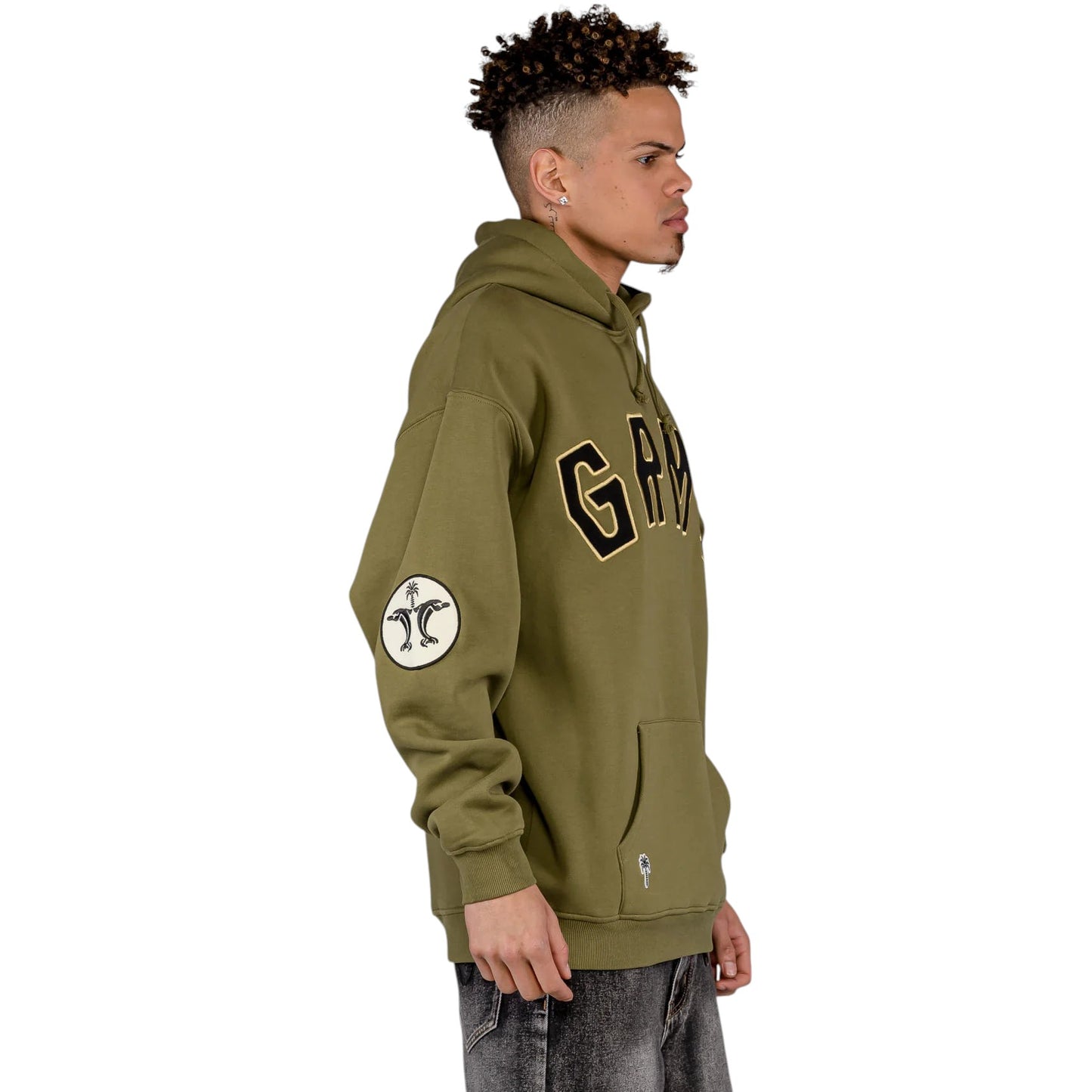 Men The Clout Vintage Hoodie in Khaki