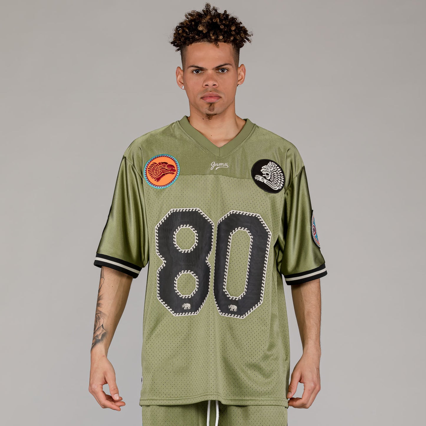 The Clout Mesh Football Jersey in Green
