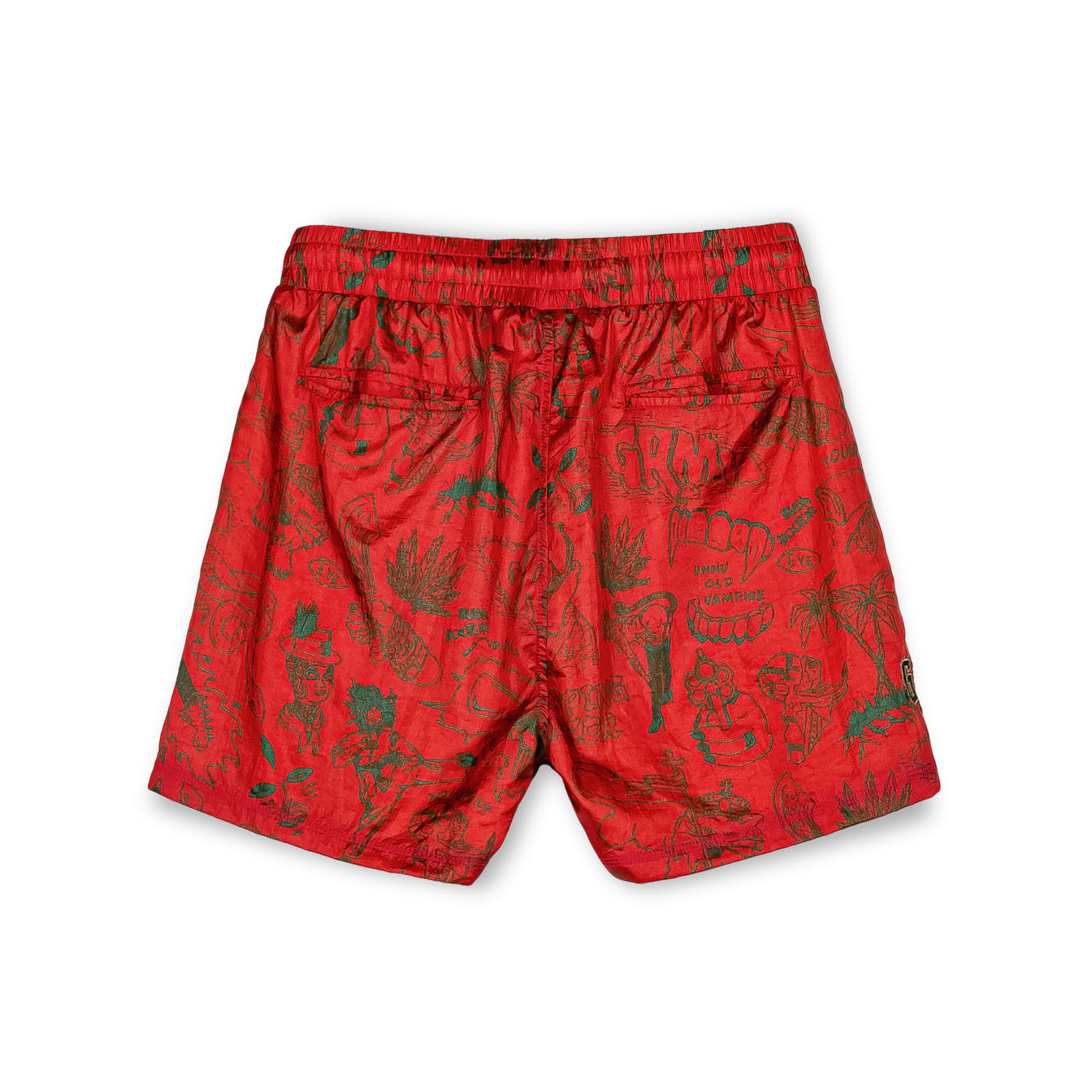 Men The Toughest Satin Shorts in Red