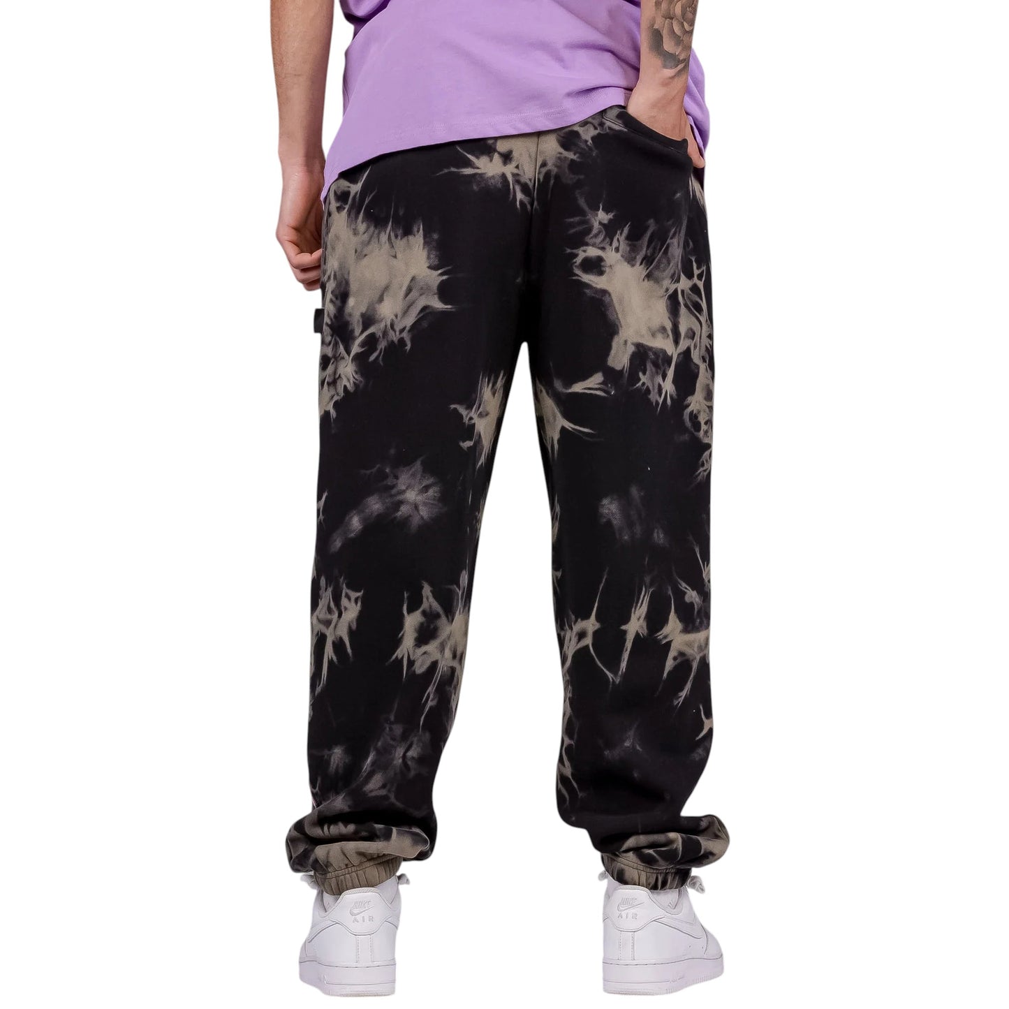 UFOLLOW Bleached Sweatpants in Bleached Black