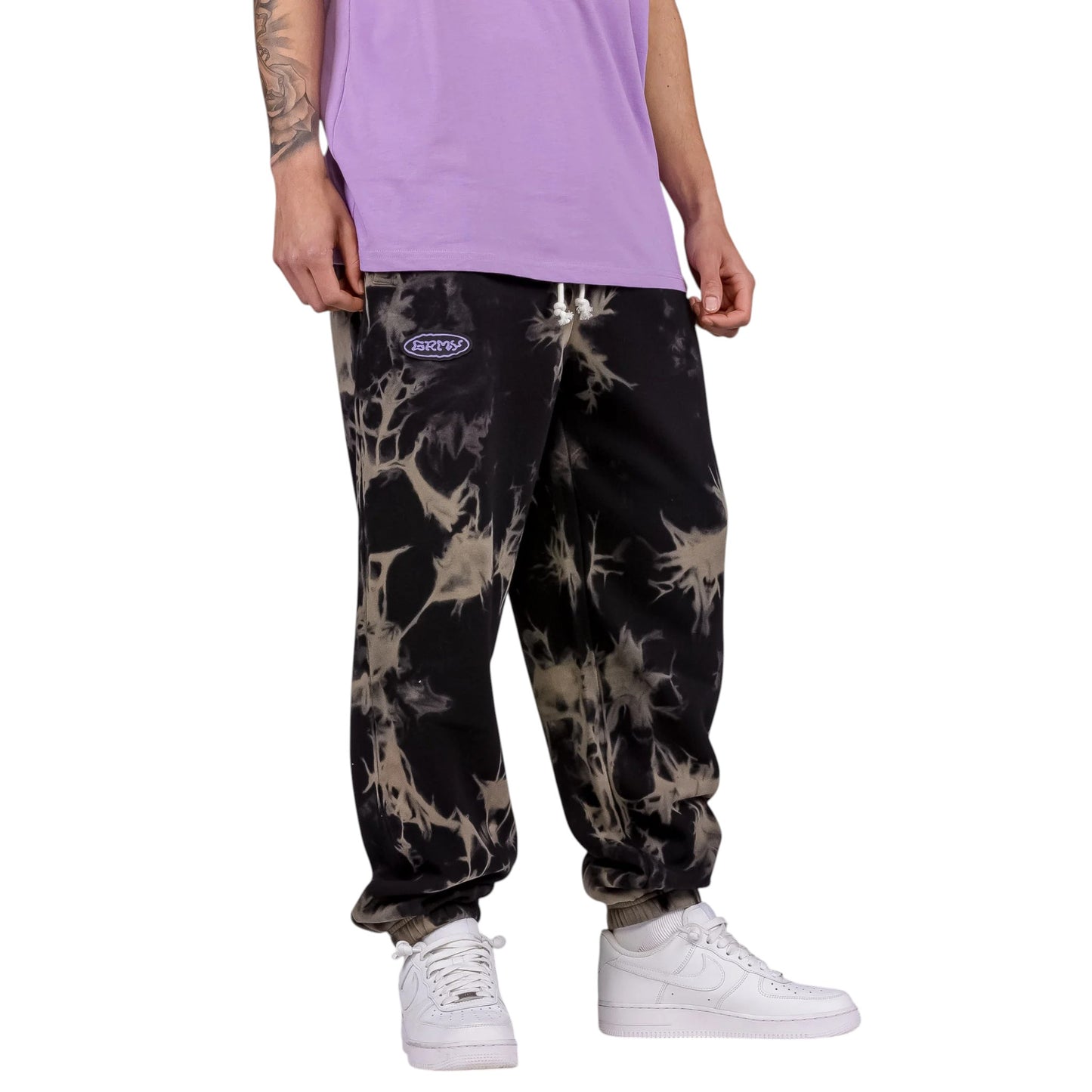 UFOLLOW Bleached Sweatpants in Bleached Black