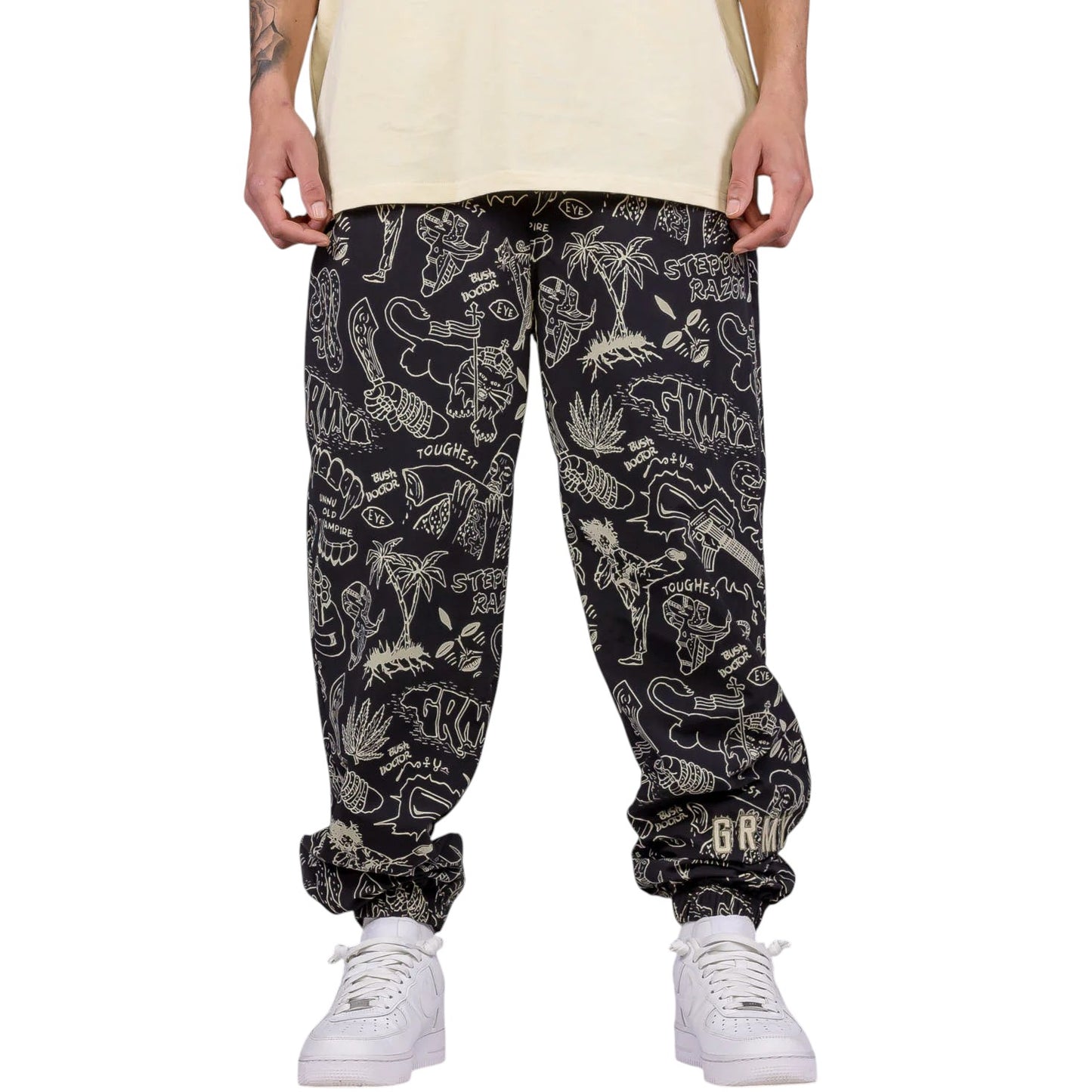 Men The Toughest Track Pants in Black