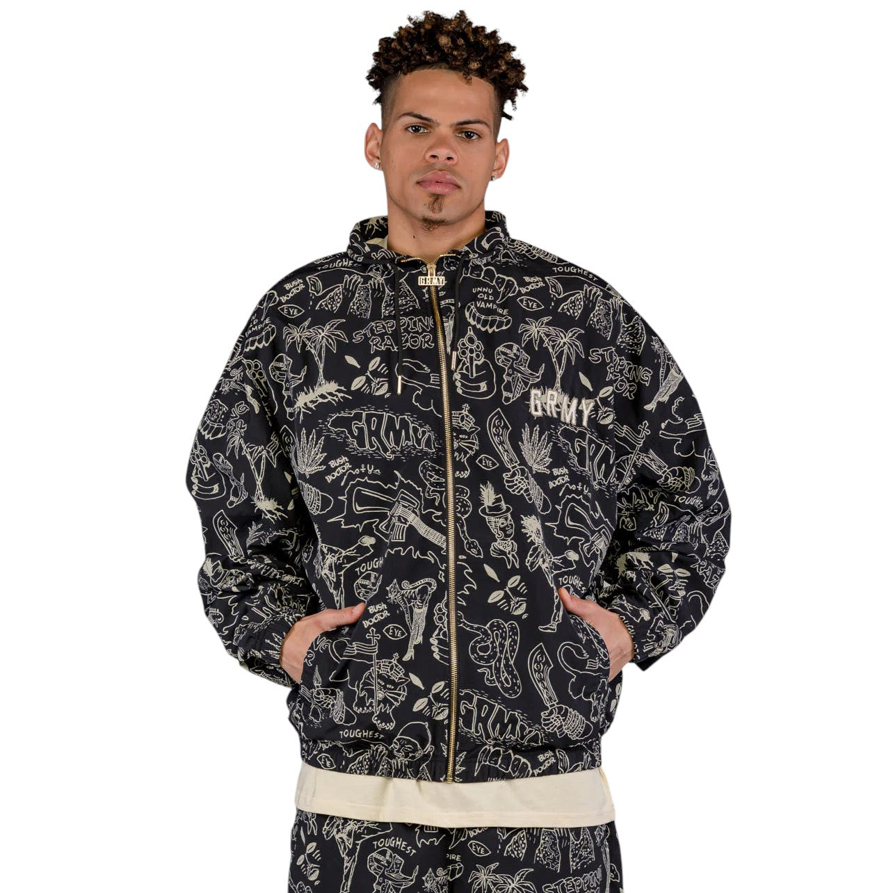Men The Toughest Track Jacket in Black