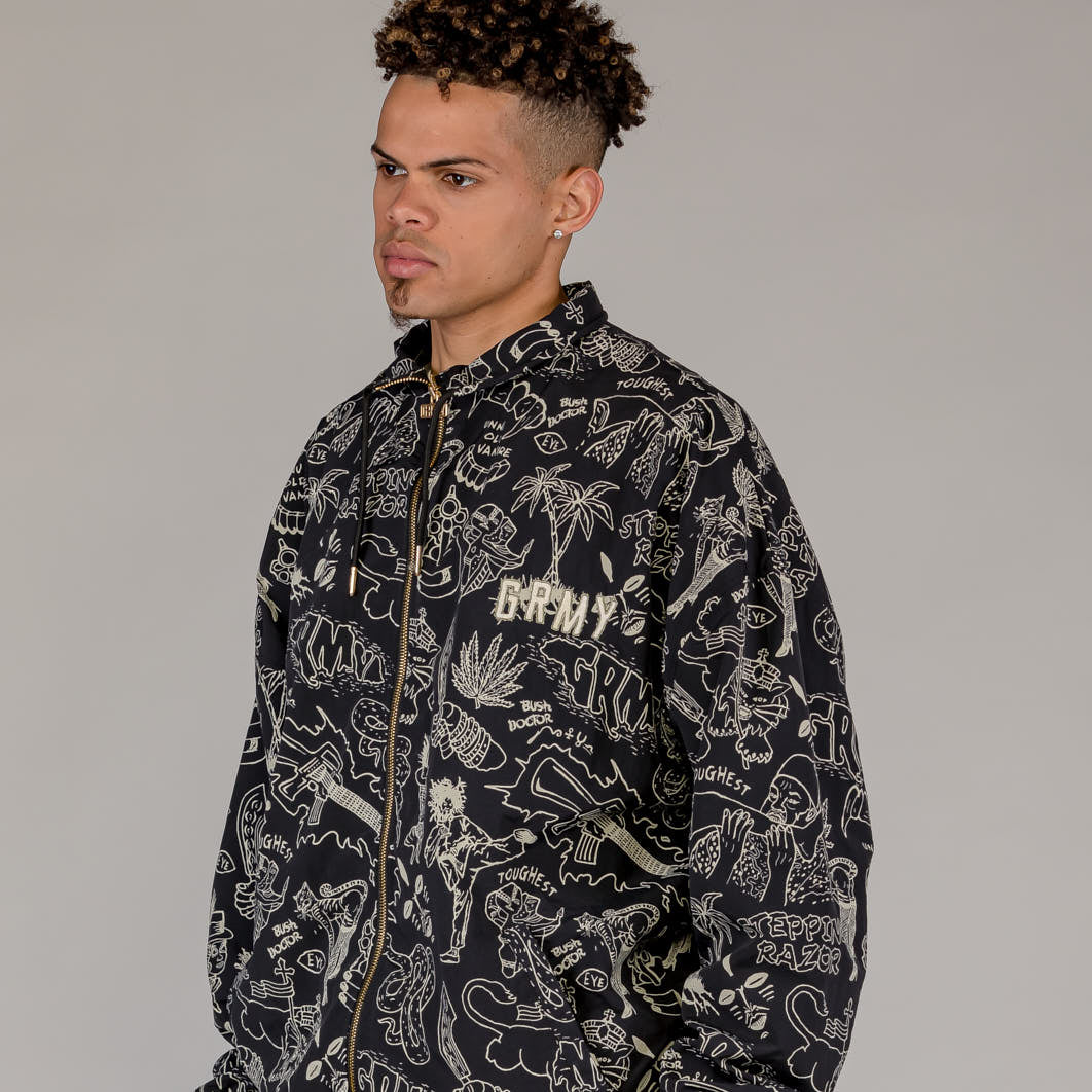 Men The Toughest Track Jacket in Black