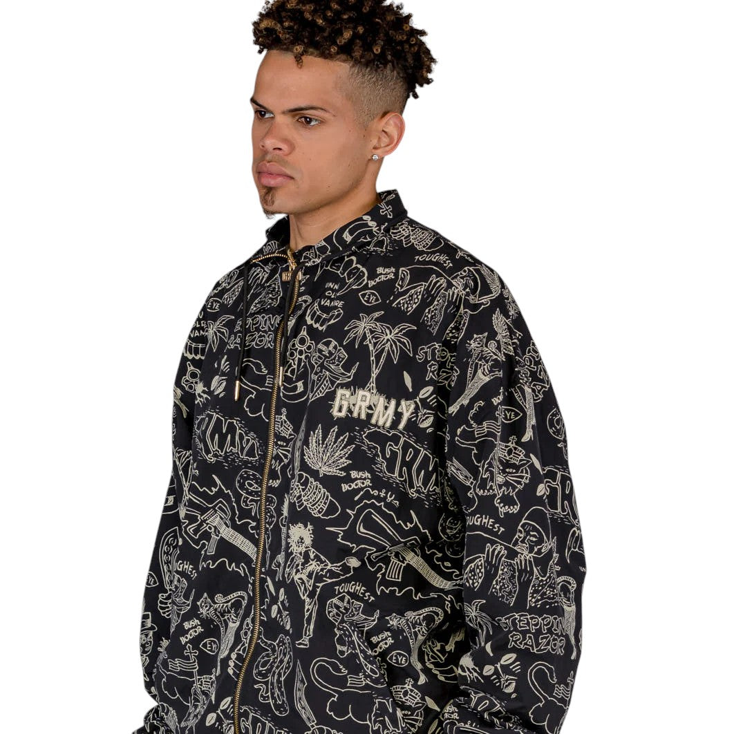 Men The Toughest Track Jacket in Black