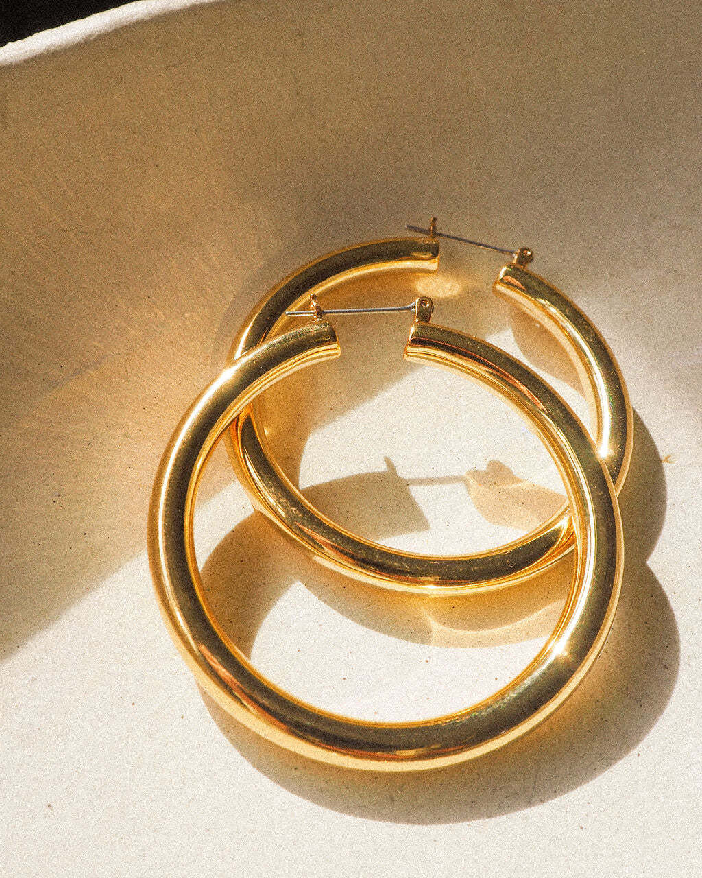 Amalfi Tube Hoops-Gold