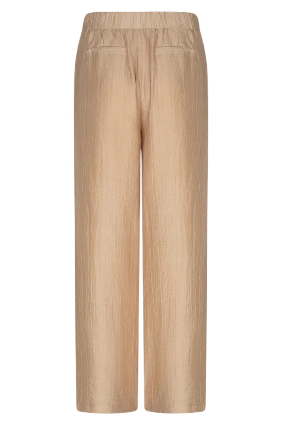 EsQualo Trousers Broeken Wide Light Crinkle Sand