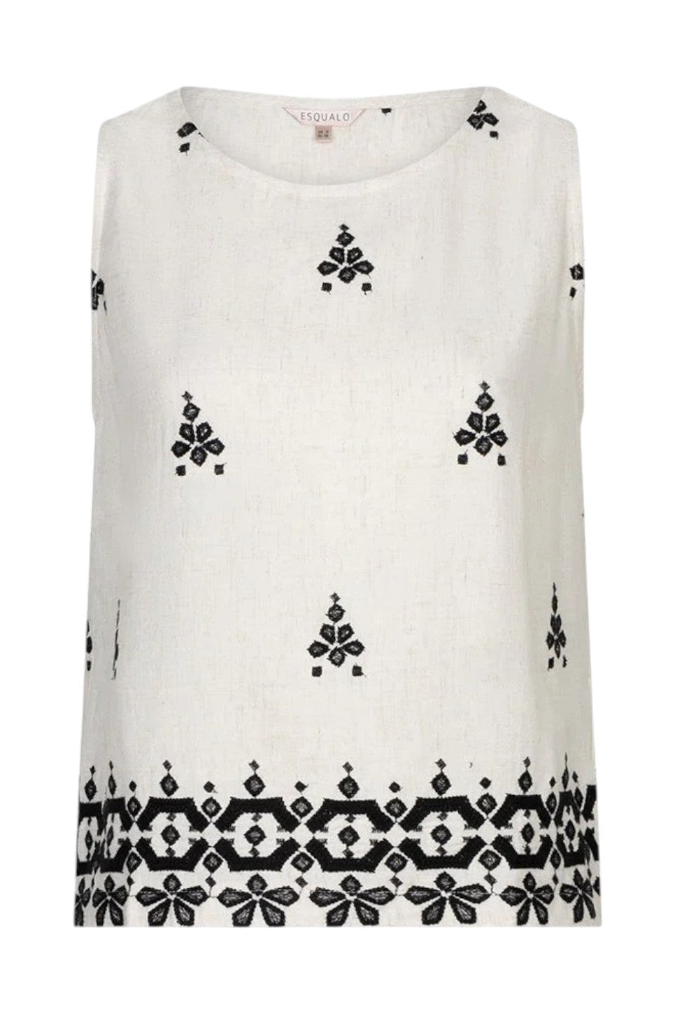 EsQualo Top Embroidery Natural