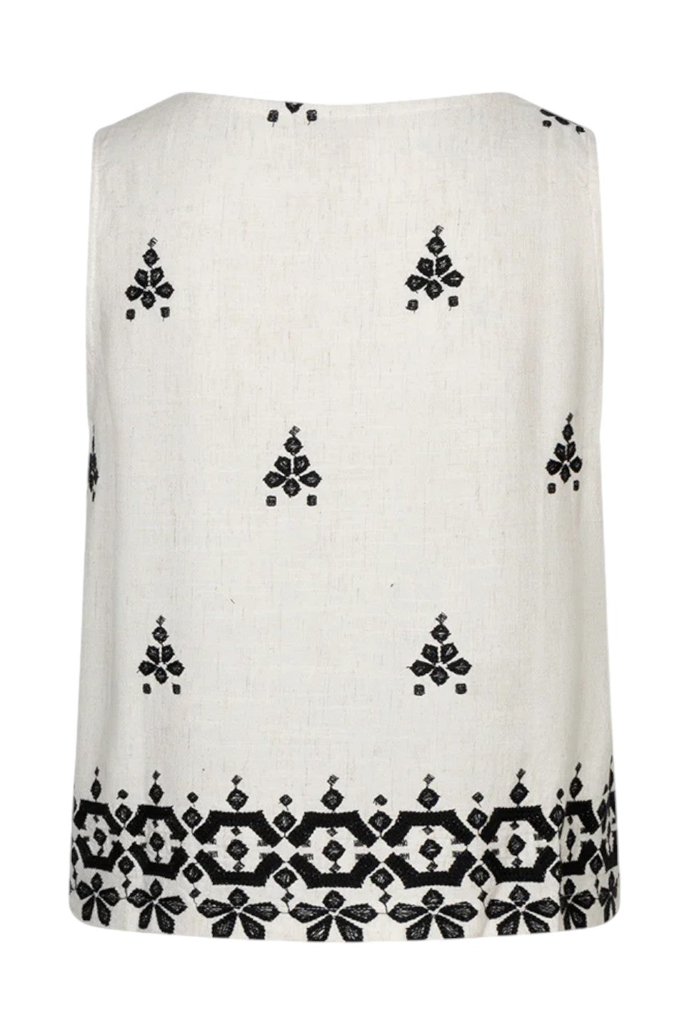 EsQualo Top Embroidery Natural