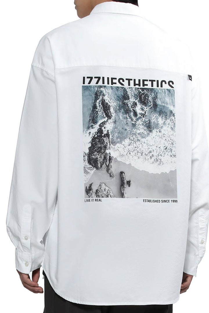 Izzue Men's Long Sleeve Shirt in White Color