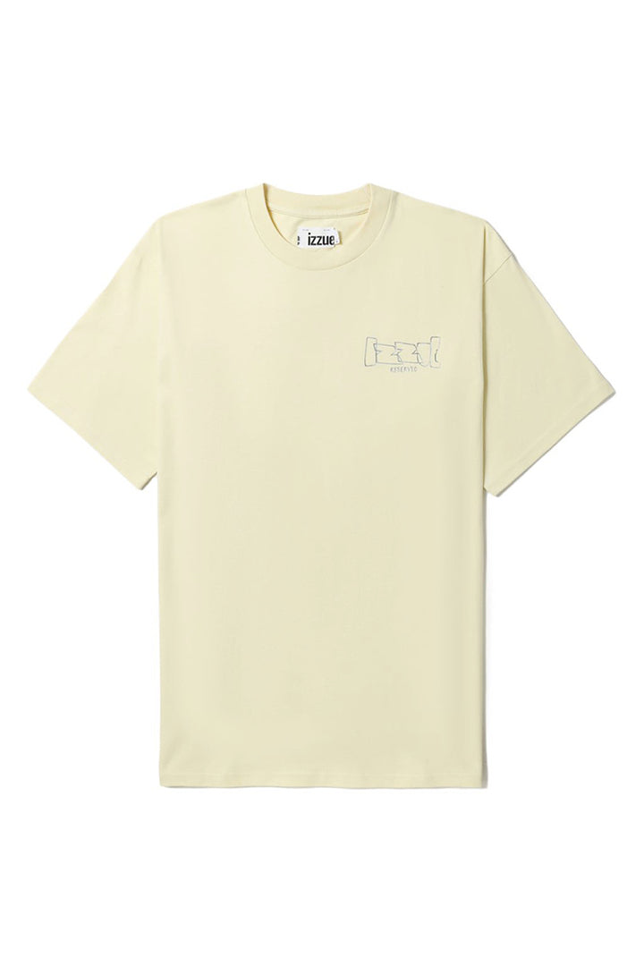 Izzue Men's Short Sleeve T-Shirt in Light Yellow color