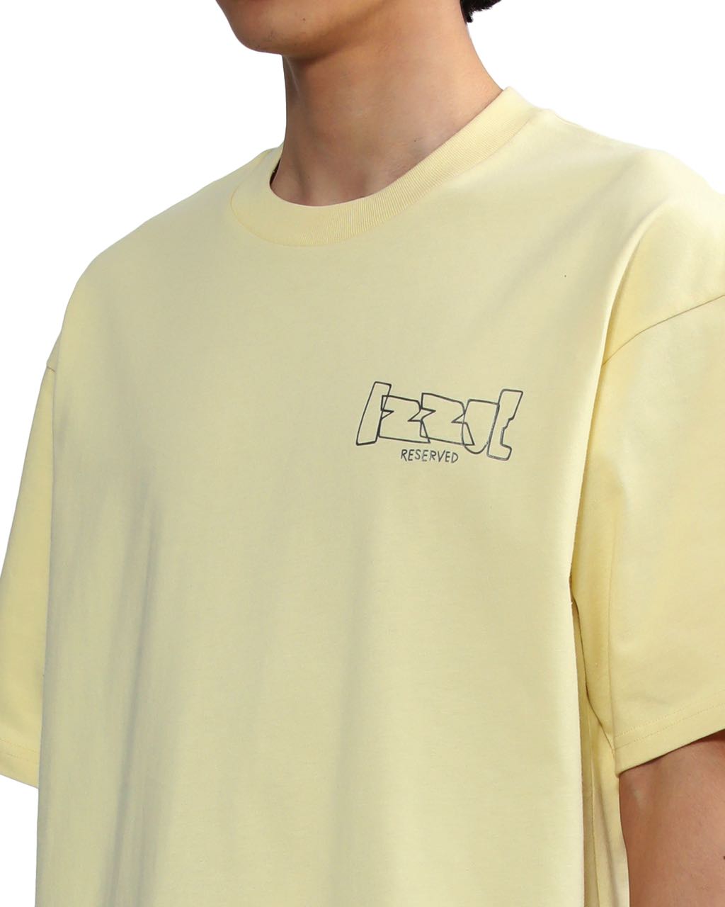 Izzue Men's Short Sleeve T-Shirt in Light Yellow color