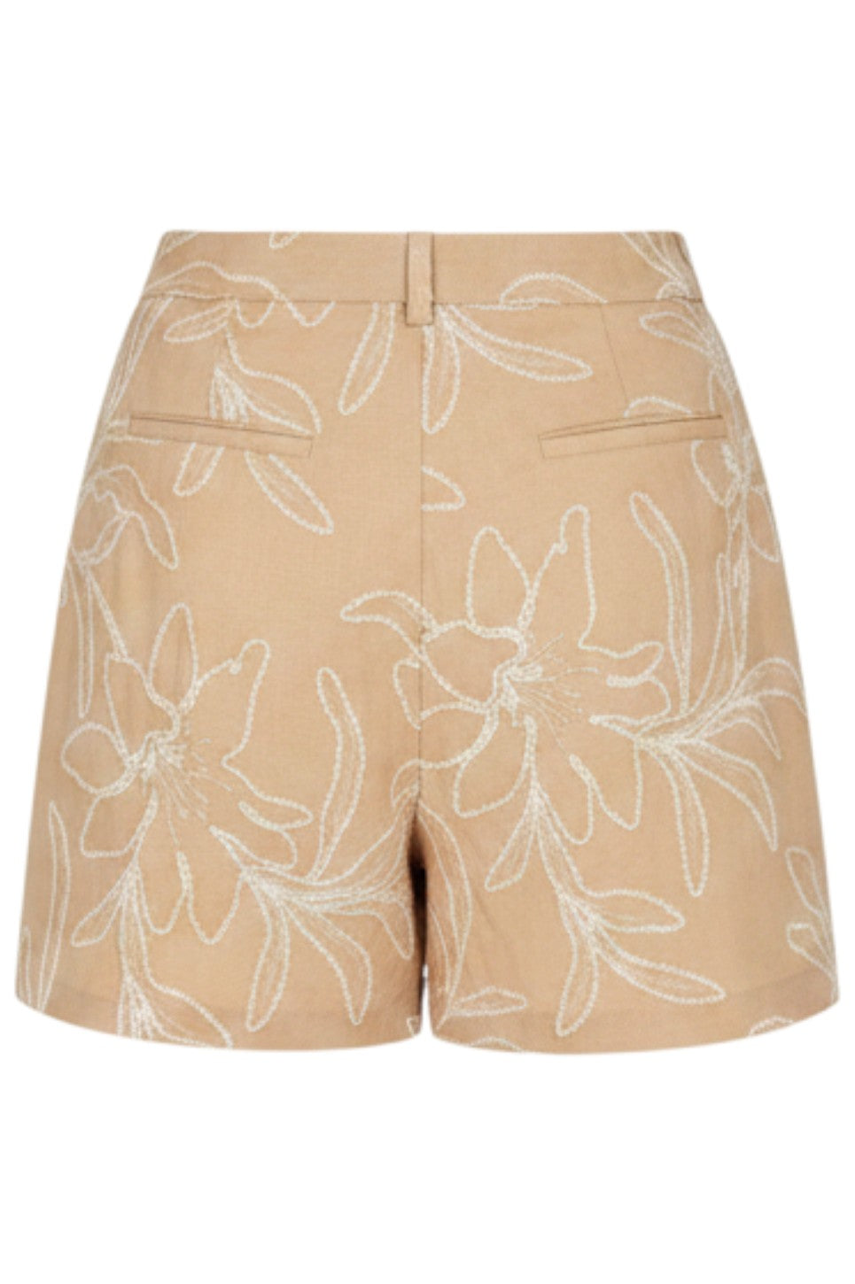 EsQualo SHORTS FLOWER Sand