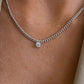 Bardot Stud Charm Necklace-Silver