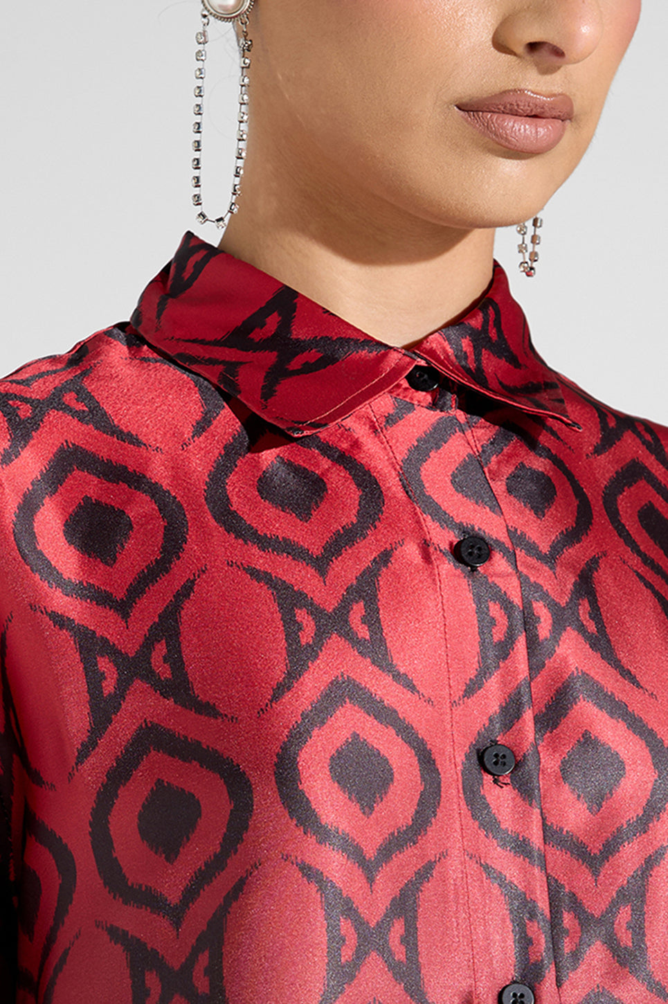 Woven Women Satin Shirt