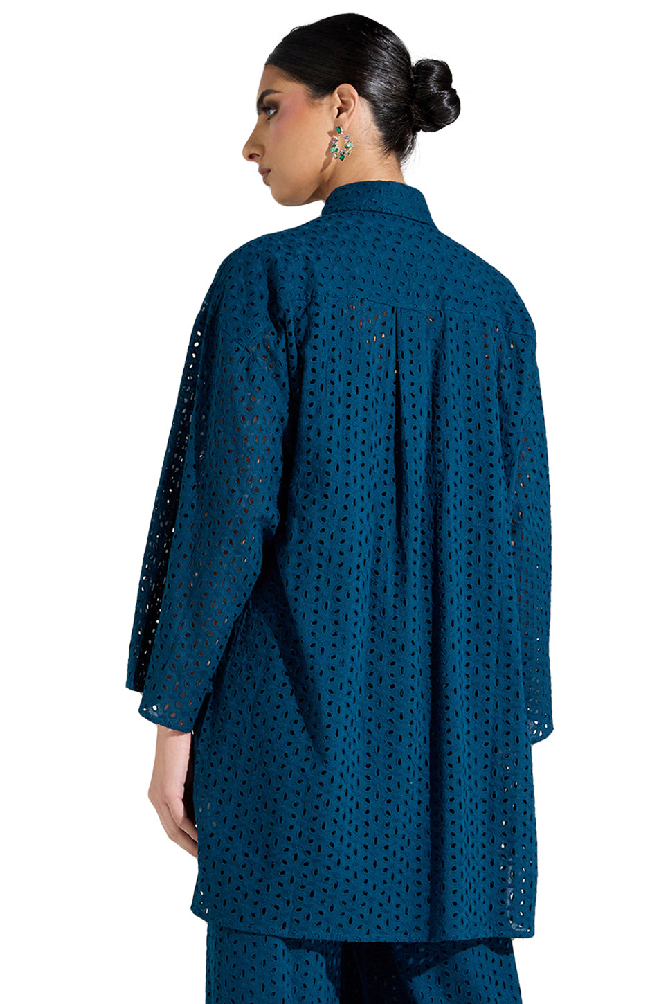 Woven Women Schiffli Tunic Shirt