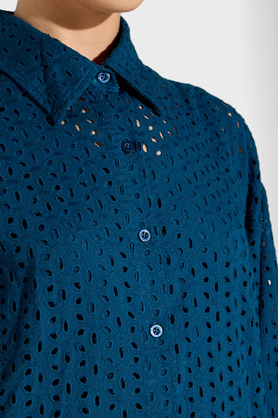 Woven Women Schiffli Tunic Shirt