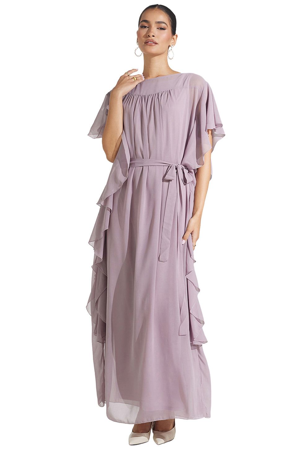 Georgette Side Frill Dress