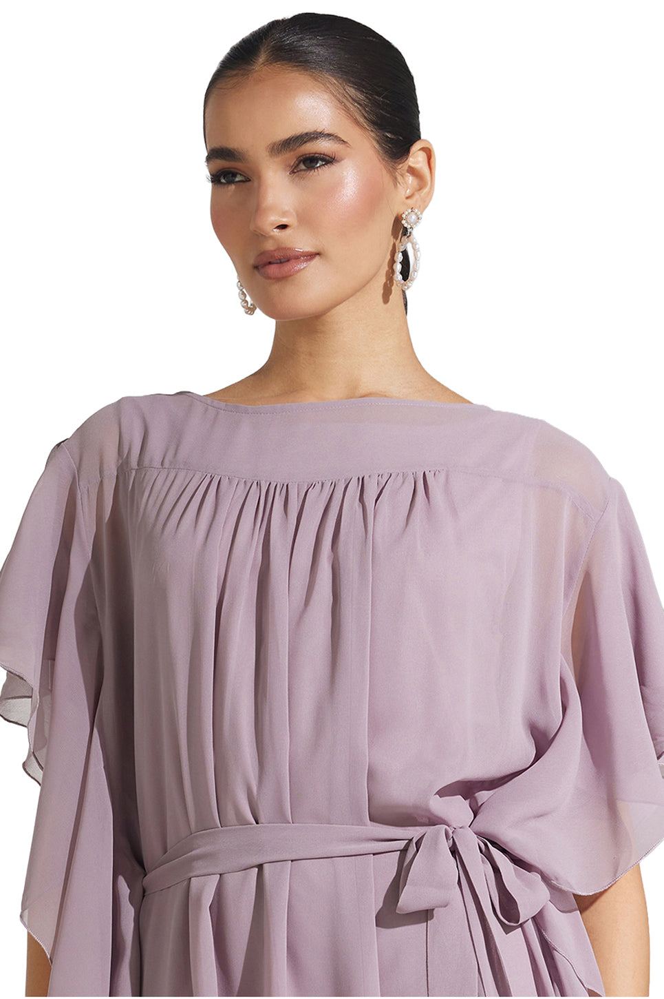 Georgette Side Frill Dress