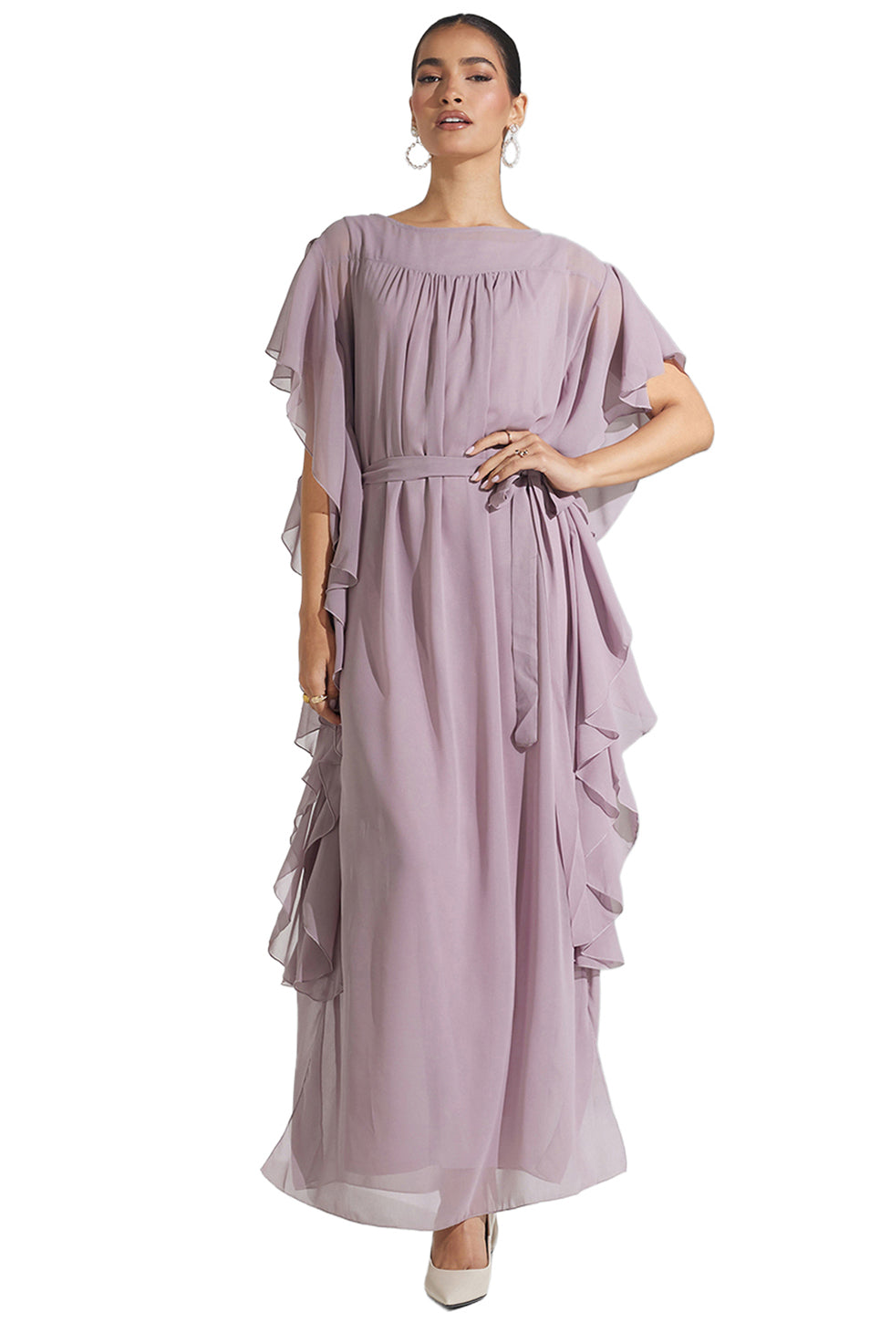 Georgette Side Frill Dress