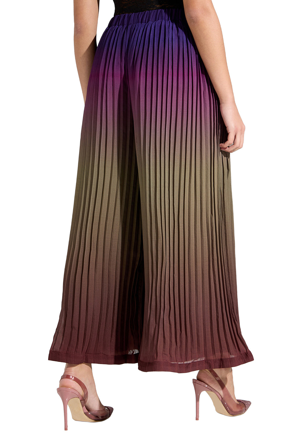Pleated Ombre Wide Leg Pants