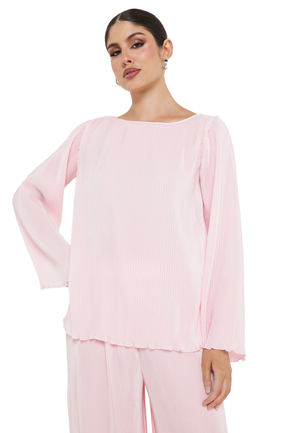 SOFT PLEATED TUNIC TOP