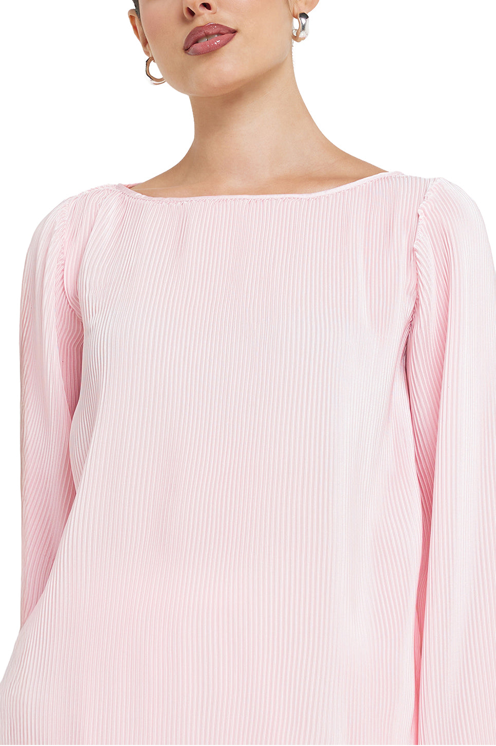 SOFT PLEATED TUNIC TOP