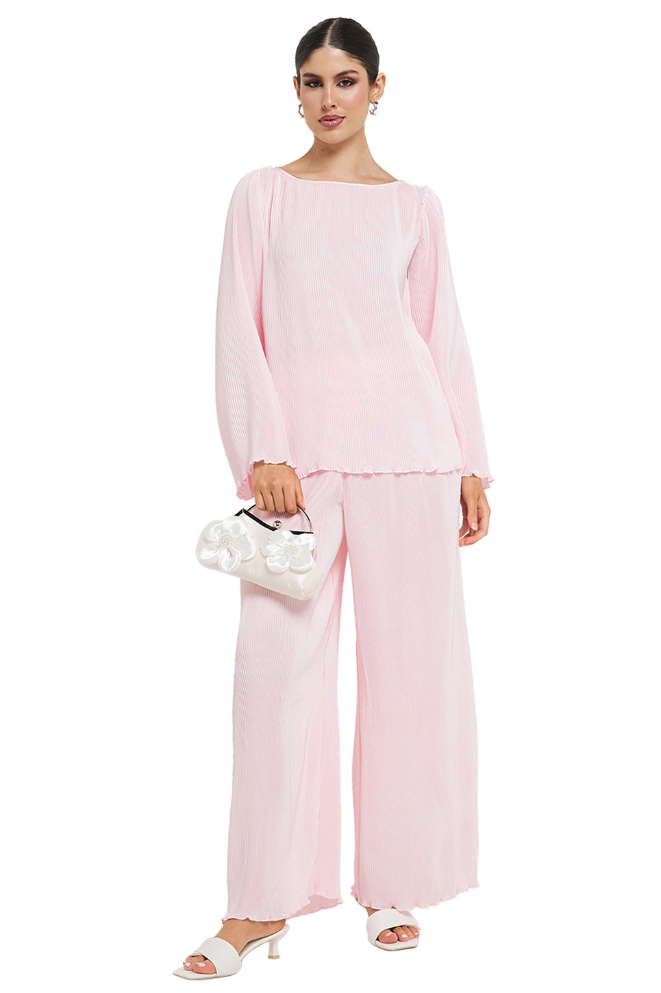 SOFT PLEATED TUNIC TOP