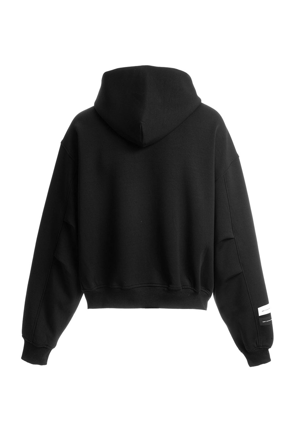 MWM Black Oversized Cropped Hoodie Triangle Pockets