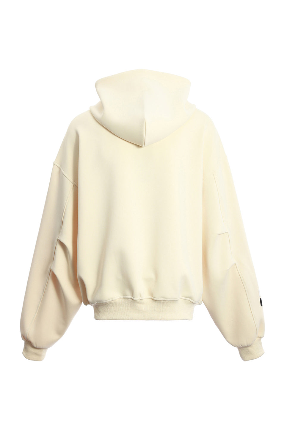 MWM Black Oversized Cropped Hoodie Triangle Pockets