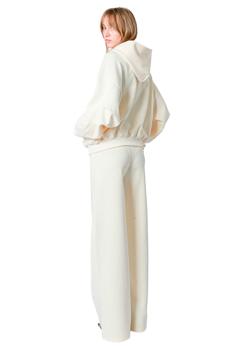 MWM Black Oversized Cropped Hoodie Triangle Pockets