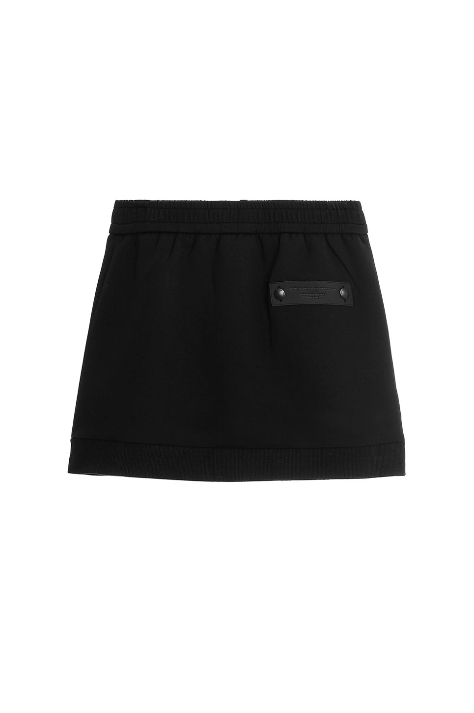 MWM Black Triangle Pocket Front Zip Mini Skirt