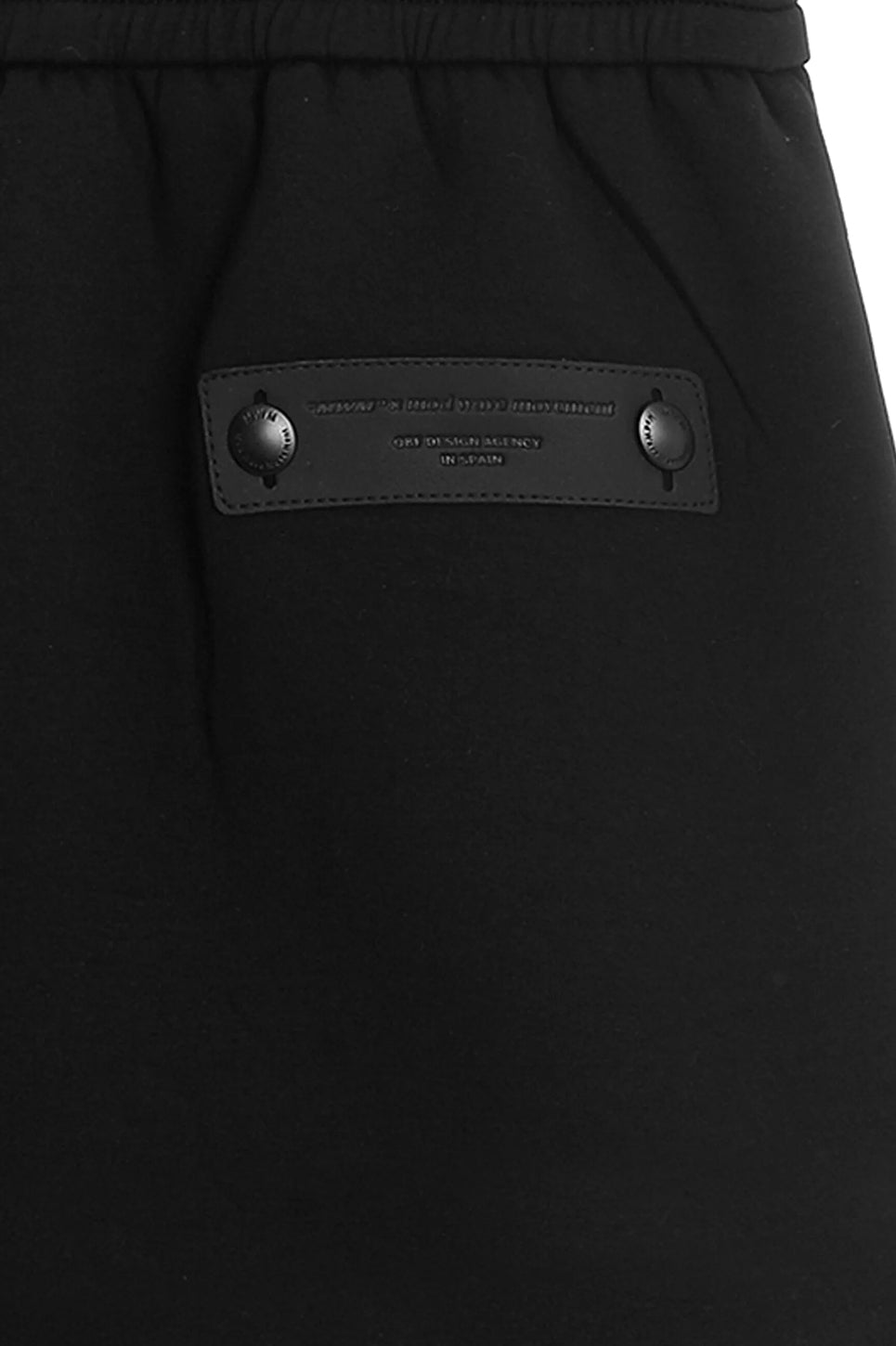 MWM Black Triangle Pocket Front Zip Mini Skirt