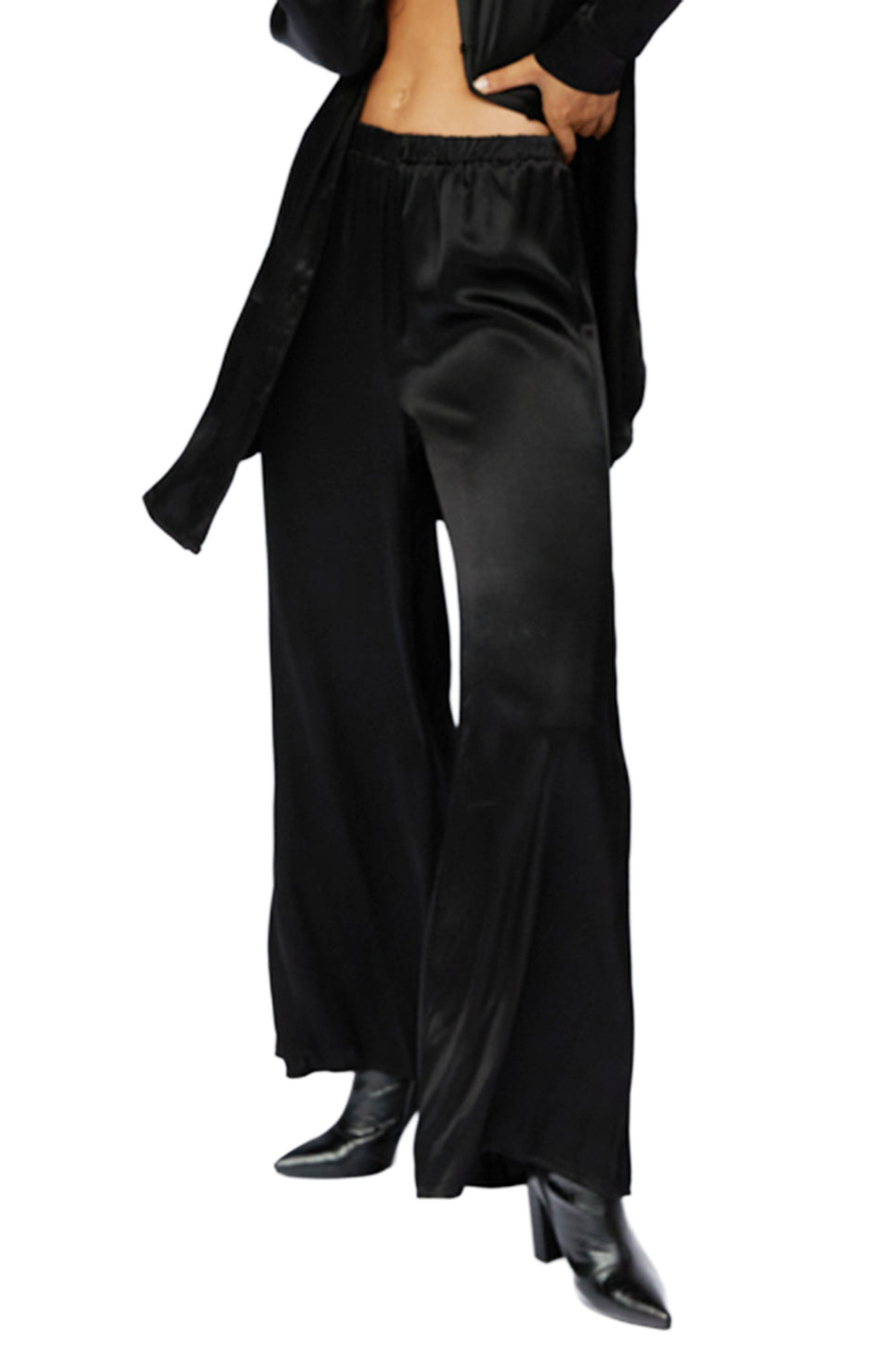 SNDYS Marta Satin Pant - Black