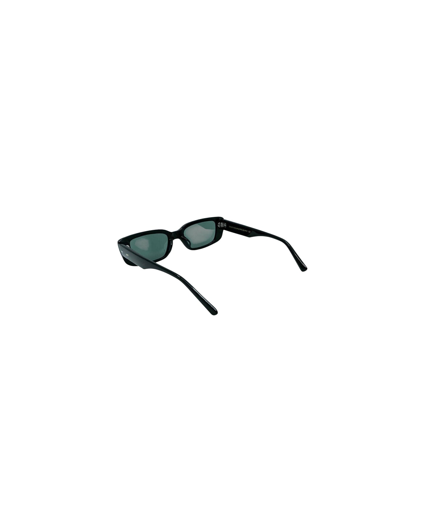 Grace, Rectagular sunglasses for men and women black green lens UV400 protection