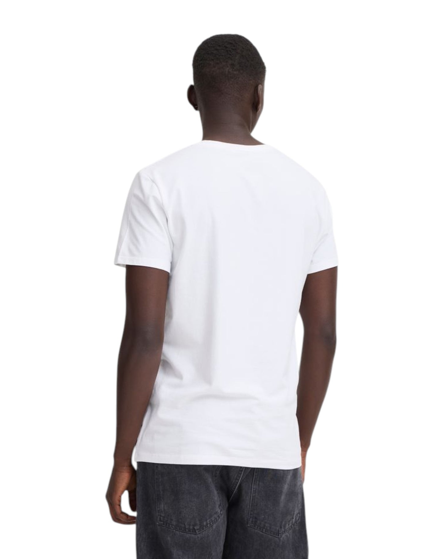 Blend Cotton V-Neck T-Shirt White 2-Pack