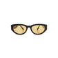 Audrey, oval contoured sunglasses for men and women with yellow lenses UV400 protection
