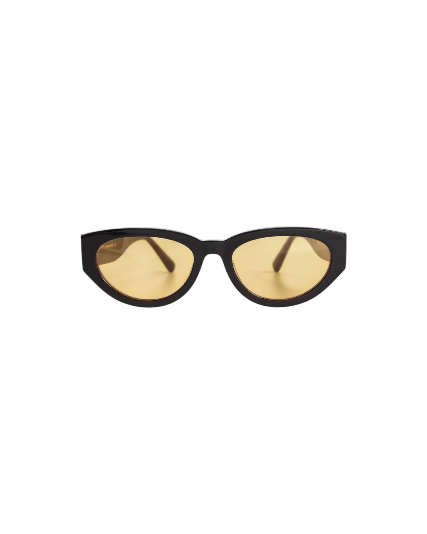 Audrey, oval contoured sunglasses for men and women with yellow lenses UV400 protection