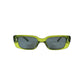 Grace, Rectagular sunglasses for men and women green lens UV400 protection