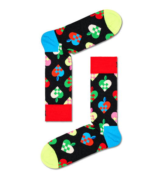 Braided Christmas Heart Sock